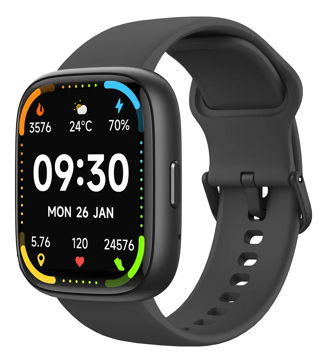 Relógio Smartwatch Em Toque Alexa Ip68 Bluetooth Call 1,83 Caixa Preto